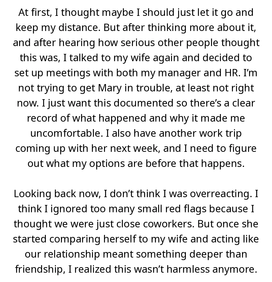 AITA for calling my coworker my work-sister after she called me her work-husband in front of the whole office? slide 3