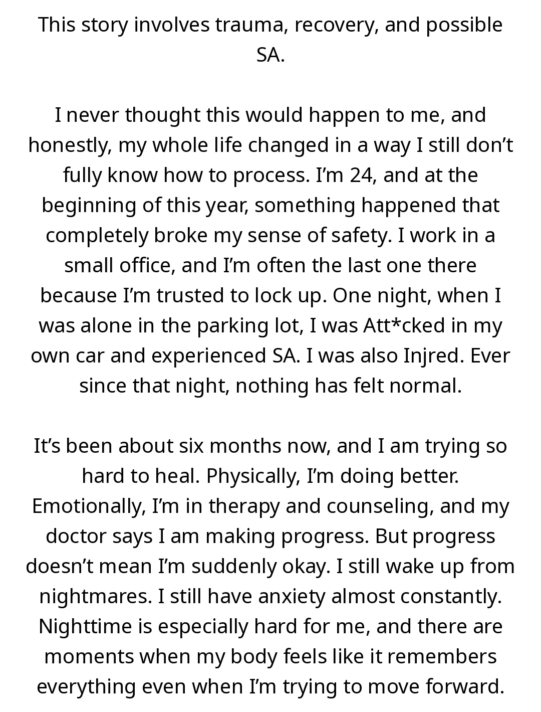AITA for not having S*x with my husband after what happened to me left me struggling to heal? slide 1