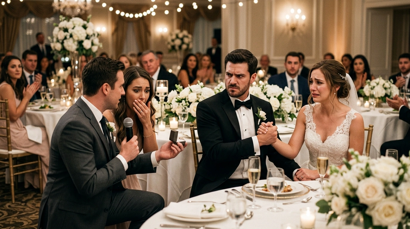 AITA for kicking out my best man after he proposed during my wedding reception and made the night about him?
