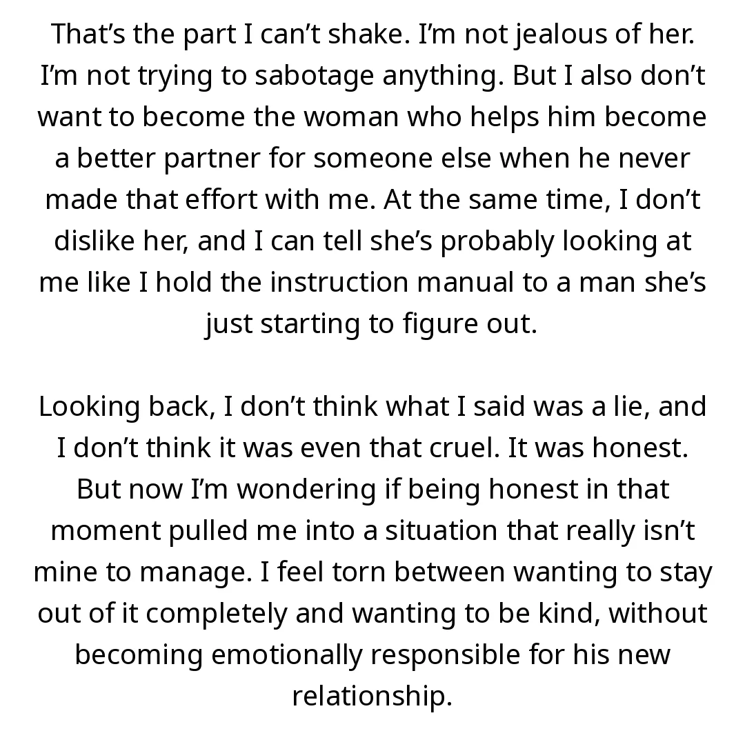 AITA for telling my ex-husband’s new girlfriend “I have no idea” when she asked me if he ever gets better about birthdays? slide 3