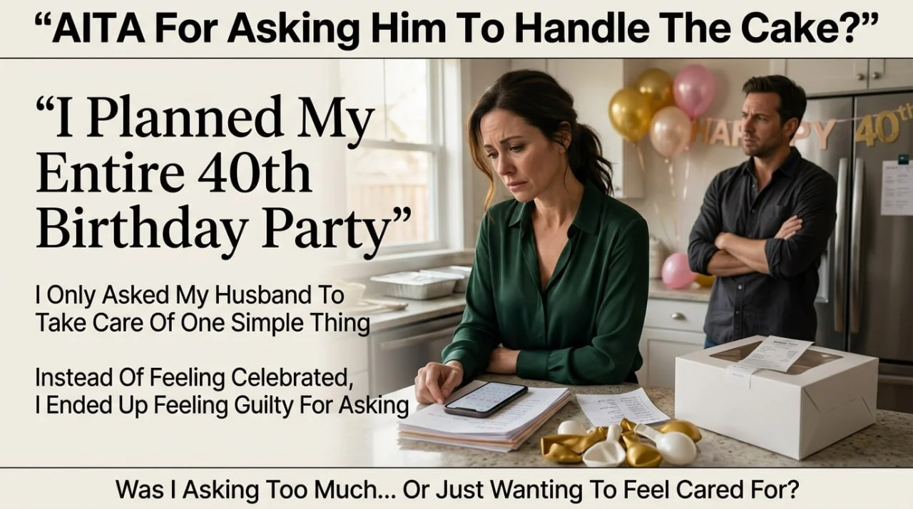 AITA for asking my husband to handle my birthday cake after I planned my whole 40th birthday party?